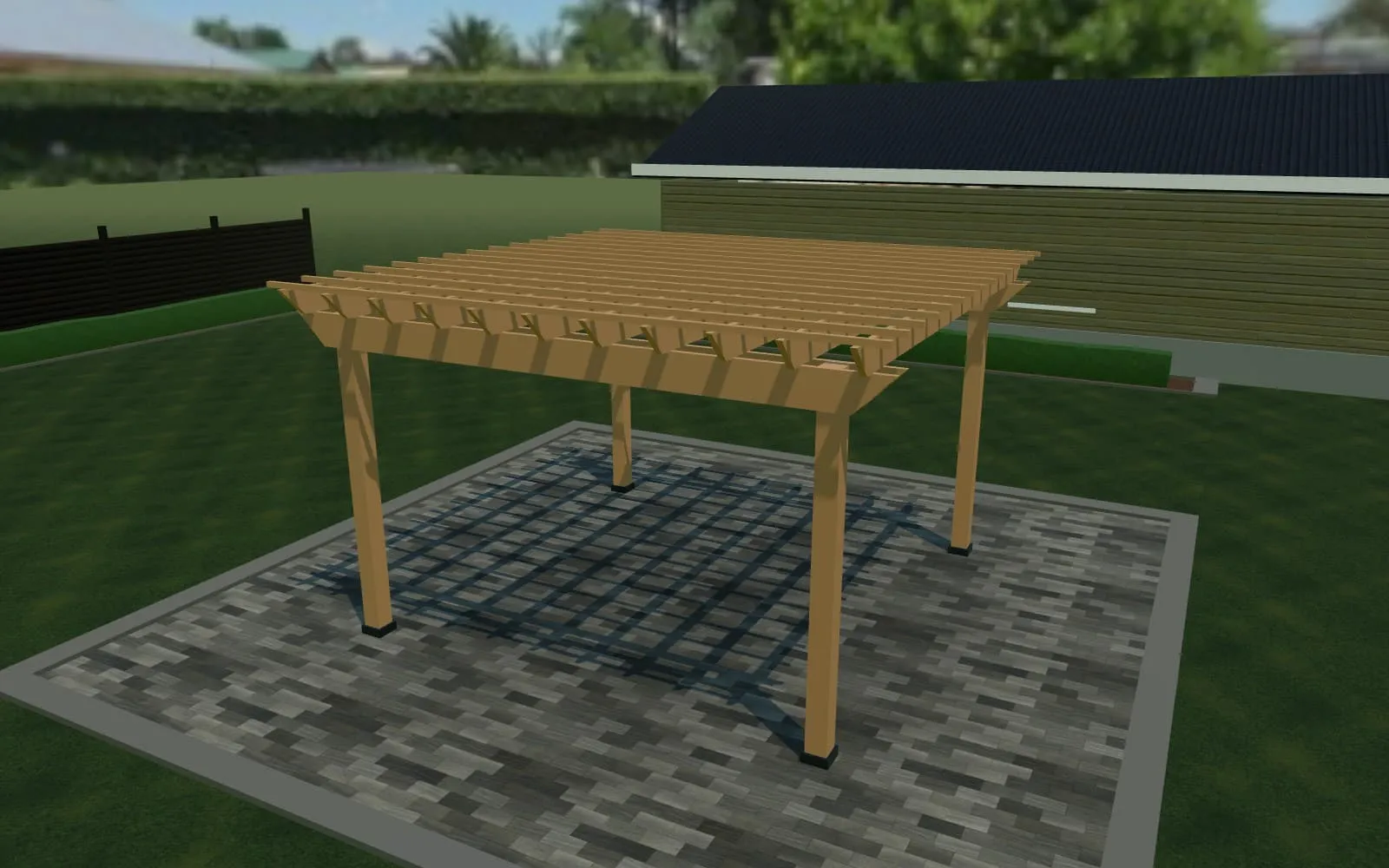 3D cedar pergola configurator