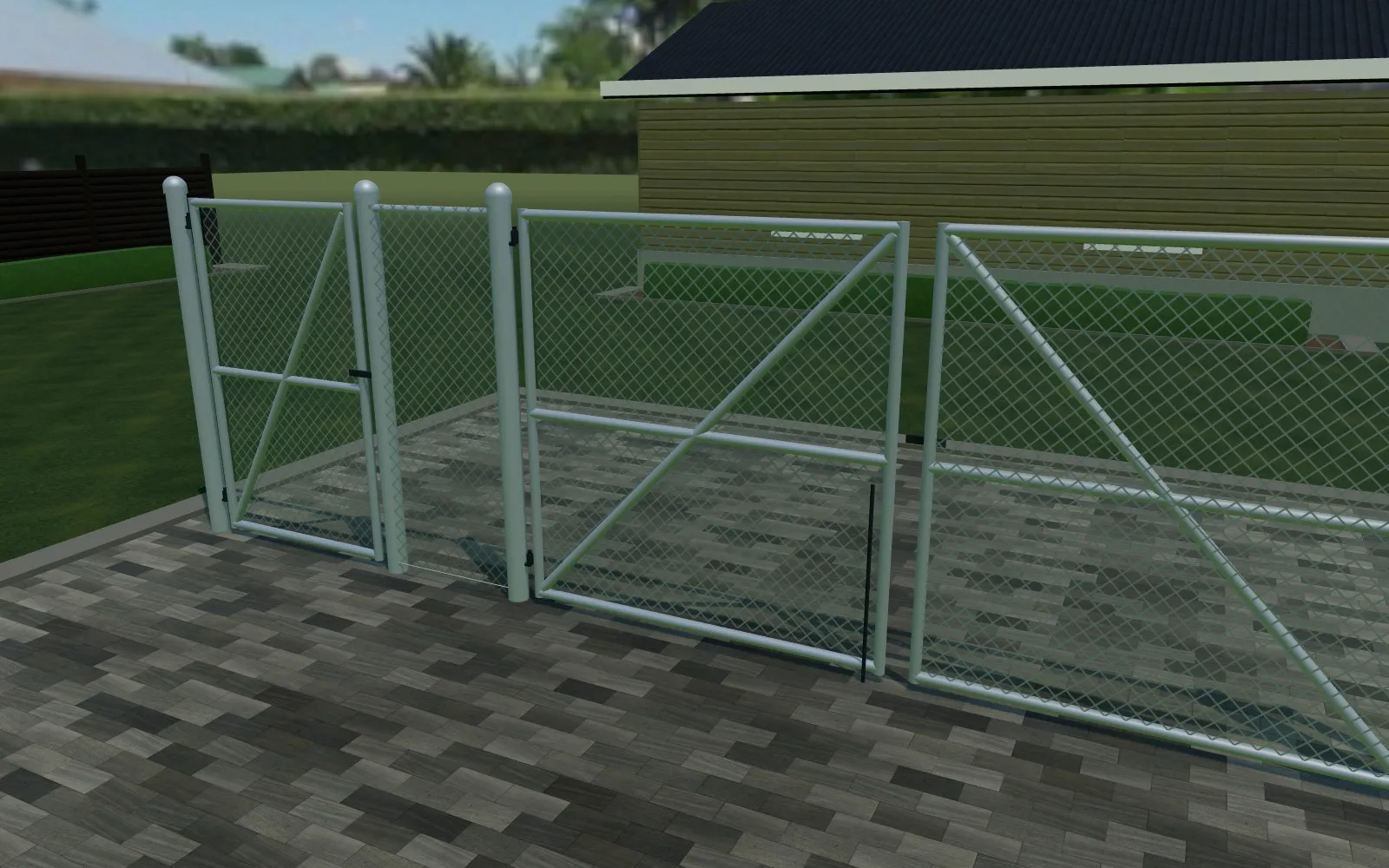 3D chain link fence configurator