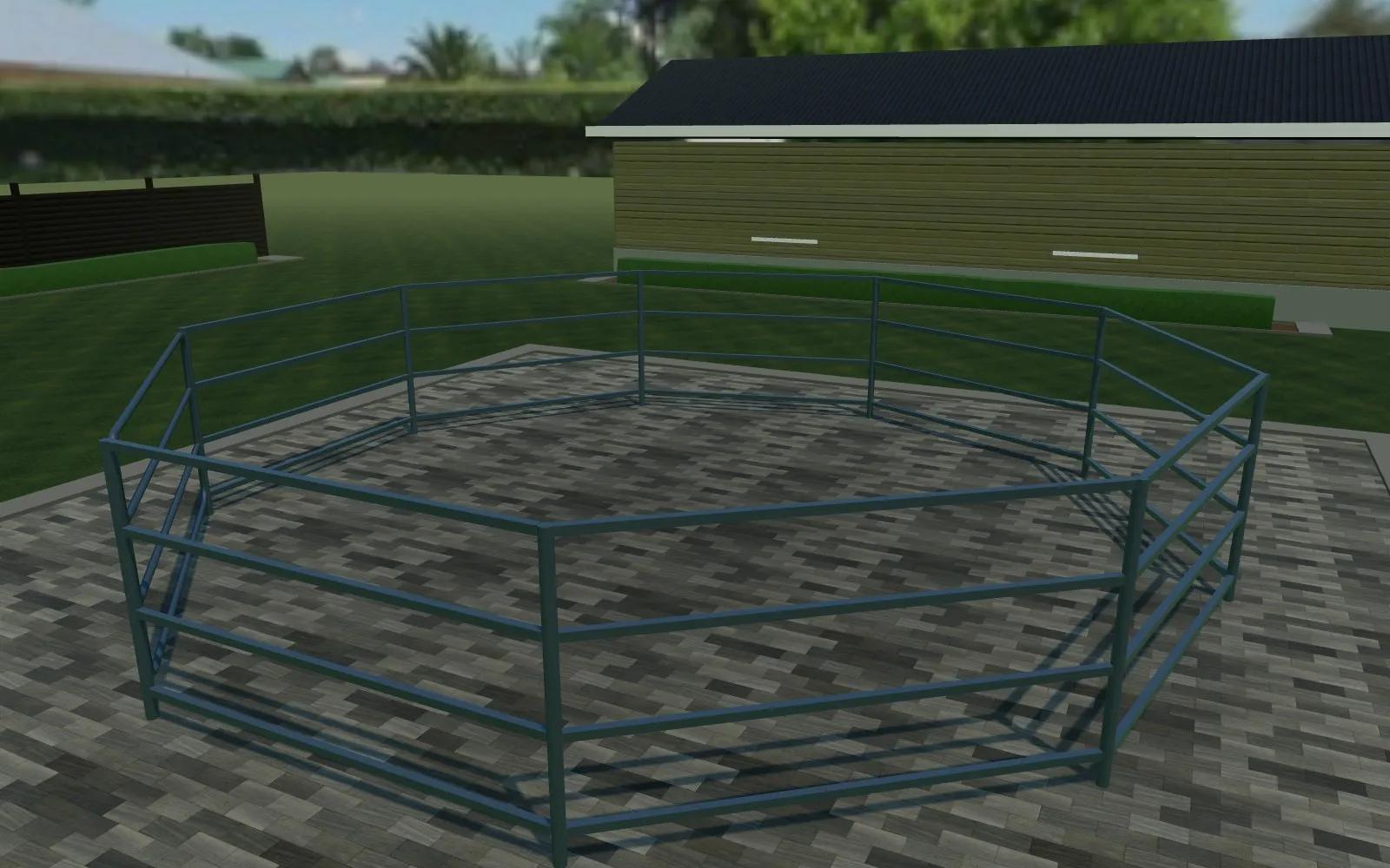 3D livestock pen panel configurator